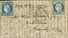 Etoile 3 / N° 37 (2) Càd PARIS / PL. DE LA MADELEINE 8 JANV. 71 Sur Lettre Pour Francfort Sans Càd D'arrivée. LE DUQUESN - Oorlog 1870