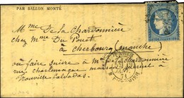 Etoile 4 / N° 37 (leg Def) Càd PARIS / R. D'ENGHIEN 19 JANV. 71 Sur Gazette Des Absents N° 28 Pour Cherbourg. Au Verso,  - Oorlog 1870