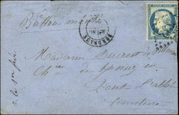 GC 532 / N° 37 Càd BORDEAUX (32)30 JANV. 71 Sur Enveloppe Sans Texte Avec Mention Manuscrite '' Ballon Monté '' Pour Pon - Oorlog 1870
