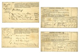Lot De 2 Cartes Réponses Rédigées Par Le Même Expéditeur Et Réexpédiées Toutes Deux à Paris Avec Mentions Manuscrites De - Oorlog 1870