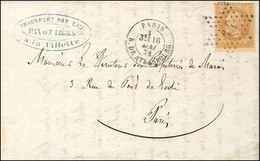 Etoile 14 / N° 28 Càd PARIS / R. DE STRASBOURG 16 MAI 71 Sur Lettre Avec Texte Et En-tête Illustré Des Bateaux à Vapeur  - Oorlog 1870