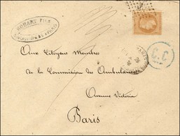 Ancre / N° 28 Càd PARIS / LES BATIGNOLLES 20 MAI 71 Sur Lettre Pour Un Membre De La Commission Des Ambulances à Paris, A - Guerra De 1870