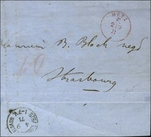 Càd Rouge METZ / F Sur Lettre Pour Strasbourg. Au Verso, Càd D'arrivée 1871. - TB / SUP. - Storia Postale