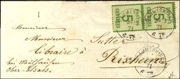 Càd DAMMERKIRCH / Alsace N° 4 (2) Sur Lettre Pour Rixheim. 1871. - TB. - Lettres & Documents