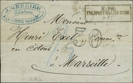 Cachet Encadré K:PR FELDPOST-RELAIS N°66 Sur Lettre Avec Texte Daté '' La Petite Raon '' Le 2 Novembre 1870 Pour Marseil - Brieven En Documenten