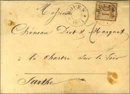 Càd Provisoire ROUEN / 1871 / Alsace N° 5 Sur Lettre Pour La Chartre Sur Le Loir. Au Recto, Taxe Tampon 2. - TB. - Covers & Documents