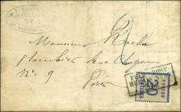 Cachet Encadré Bleu FELDPOST / RELAIS N° 85 / Alsace N° 6 Sur Lettre Avec Texte Daté De St Quentin Le 25 Février 1871 Po - Covers & Documents