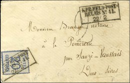 Cachet Encadré KPR FELDPOST / RELAIS N° 41 / Alsace N° 6 Sur Lettre Pour Les Deux Sèvres. Au Recto, Taxe Tampon 2. - TB  - Brieven En Documenten