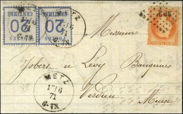 Càd METZ / Als. N° 6 Paire + Losange SP 2° / N° 31 Sur Lettre 2 Ports En Affranchissement Mixte Pour Verdun. 1871. - TB  - Storia Postale