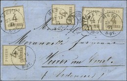 Càd METZ / Als. N° 3 (5, 1 Ex. Infime Froissure) Sur Lettre Pour Mézières, Au Recto Taxe 25 DT. 1871. - TB. - R. - Storia Postale