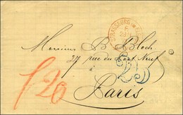 Cachet Rouge STRASSBURG IM ELSASS / F 28 11 71 Sur Lettre Pour Paris, Au Recto Taxe 25 DT Bleue. - TB / SUP. - Cartas & Documentos