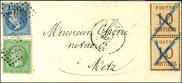 GC 2598 / N° 20 + 29 Càd T 17 NANCY (52) 1 SEPT. 71 + Als. N° 5 Paire Annulée Crayon Bleu Sur Lettre En Affranchissement - Covers & Documents