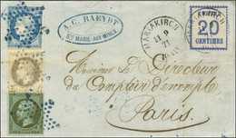 Càd MARIAKIRCH 11 9 71 / Als. N° 6 + étoile évidée Bleue / N° 19 (Empire Non Lauré) + N° 27 Léger Pli + N° 37 Sur Lettre - Storia Postale