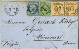 Càd SCHLETTSTADT / Als. N° 5 (2) + GC 2598 / N° 20 + 37 Sur Lettre En Affranchissement Mixte Pour Mirecourt. 1871. - TB. - Cartas & Documentos