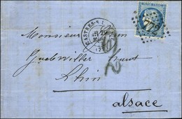 GC 772 / N° 60 Léger Pli Càd CASTRES-S-L'AGOUT (77) Sur Lettre Pour Guebwiler, Au Recto Taxe Tampon 2. 1872. - TB. - Covers & Documents