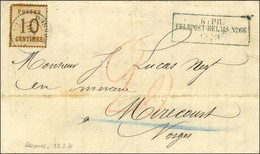 Cachet Provisoire POSTES / 1871 / EPINAL / Als. N° 5, à Côté Cachet Bleu Encadré K:PR / FELDPOST-RELAIS N°66 Sur Lettre  - Guerre De 1870