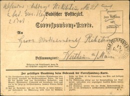 Càd BAD.FELDPOSTEXPEDITION Sur Carte De Correspondance Datée D'Epinal Le 13 Décembre 1870 Pour Wertheim. - TB. - R. - Guerra De 1870