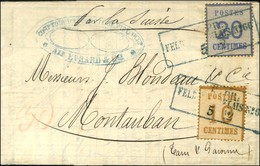 Cachet Encadré Bleu K:PR / FELDPOST-RELAIS N°66 / Als. N° 5 + 6 Sur Lettre Avec Texte Daté De Mirecourt Le 65 Décembre 1 - War 1870