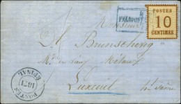 Cachet K:PR / FELDPOST-RELAIS N°66 / Als. N° 5 Sur Lettre Avec Texte Daté De Bains Le 4 Janvier 1871 Pour Luxeuil, Au Re - War 1870