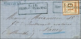 Cachet De Fortune Bleu * MIRECOURT * Sur Lettre Avec Texte Daté Du 16 Janvier 1871 Pour Nancy. Als. N° 5 Obl Cachet Bleu - Guerre De 1870
