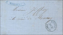 Cachet De Fortune Bleu * MIRECOURT * Sur Lettre Avec Texte Daté Du 27 Octobre 1870 Affranchie En Numéraire Pour Nomexy.  - Guerra Del 1870