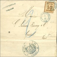 Càd Bleu KPR FELDPOST RELAIS / N° 13 / Alsace N° 5 Sur Lettre De Bar Le Duc Pour Epinal. Au Verso, Grand Cachet Bleu De  - Krieg 1870