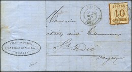 Càd T 17 NANCY (52) / Als. N° 5 Sur Lettre Pour St Dié, Au Verso Cachet De La Mairie De St Dié En Arrivée. 1870. - TB. - - Guerra Del 1870