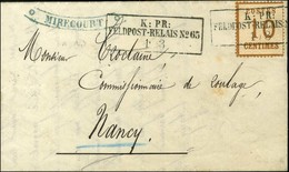 Cachet Encadré K:PR / FELDPOST-RELAIS N°65 (Charmes) / Als. N° 5 + Cachet Provisoire MIRECOURT Sur Lettre Avec Texte Dat - Oorlog 1870