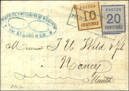 Cachet Encadré Bleu K:PR / FELDPOST-RELAIS N°65 / Als. N° 5 + 6 Sur Lettre Avec Texte Daté De Mirecourt Le 8 Décembre 18 - Guerre De 1870