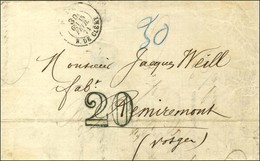 Càd Taxe 30c PARIS / R. DE CLERY 15 FEVR. 71 Sur Lettre Pour Remiremont. Au Recto, Taxe Tampon 20 DT. - TB. - Oorlog 1870