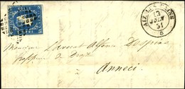 Grille / Sardaigne N° 2 Càd AIX-LES-BAINS / * Sur Lettre Pour Annecy. 1851. - TB. - 1849-1876: Période Classique
