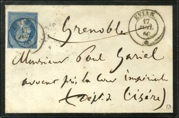 Càd EVIAN / * / N° 14 Sur Lettre Pour Grenoble. 1860. - TB / SUP. - R. - 1849-1876: Periodo Clásico