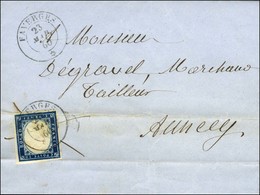Càd FAVERGES / * / Sardaigne N° 12 Sur Lettre Pour Annecy. 1860. - TB. - 1849-1876: Période Classique