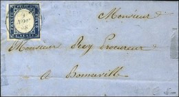 Càd Bleu LA ROCHE / * / Sardaigne N° 12 Sur Lettre Pour Bonneville. 1858. - TB. - R. - 1849-1876: Klassieke Periode