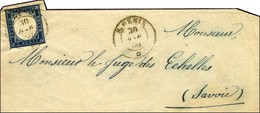 Càd ST GENIX / * / Sardaigne N° 12 (infime Pli) Sur Lettre Pour Les Echelles. 1860. - TB. - R. - 1849-1876: Periodo Clásico