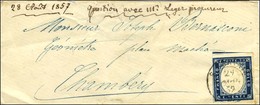 Càd ST GERVAIS / * / Sardaigne N° 12 Sur Lettre Pour Chambéry. 1857. - TB. - 1849-1876: Classic Period