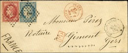 Ancre / N° 32 + 37 Càd Octo BUENOS AYRES / * Sur Lettre Pour Gimont. Au Recto, Càd Rouge PLATA / MARSEILLE. Exceptionnel - Correo Marítimo