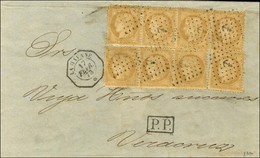 Ancre / N° 59 (8) (2 Ex Pd) Càd Octo LA HAVANE / * Sur Lettre 2 Ports Pour Vera Cruz. 1873. Exceptionnelle Combinaison.  - Correo Marítimo