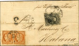 Càd FRANCO / VERA CRUZ / Mexique 10c (léger Pli) + Càd Octo 1 MEXIQUE 1 / * / N° 38 Paire Sur Lettre Avec Texte Daté De  - Maritieme Post