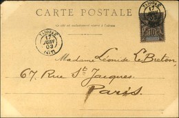 Càd TAIOHAE / TAITI / 10c Groupe Sur CP. 1903. - TB. - Correo Marítimo