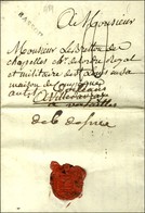 BASSOU (L N° 1) Sur Lettre Avec Texte Daté Pour Ville D'Avray. Au Verso, Déboursé Manuscrit. 1789. - SUP. - R. - Other & Unclassified