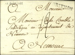 BRIENON (L N° 1) Sur Lettre Avec Texte Daté 1788. - TB. - Other & Unclassified