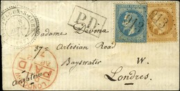 Lettre Avec Texte Daté De Paris Le 7 Avril 1871 Acheminée Par Passeur Jusqu'au Bureau De Chastellux Pour Londres. GC 913 - Sonstige & Ohne Zuordnung