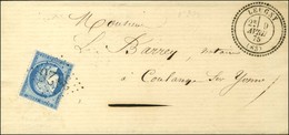 GC 3126 / N° 60 Càd T 24 LEUGNY (83) (remplaçant De Ribeauvillé) Sur Lettre Pour Coulange. 1875. - SUP. - R. - Andere & Zonder Classificatie