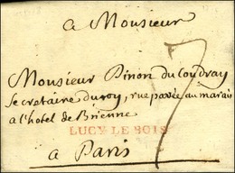 LUCY LE BOIS Rouge (L N° 1) Sur Lettre Avec Texte Daté 1778. - SUP. - Autres & Non Classés