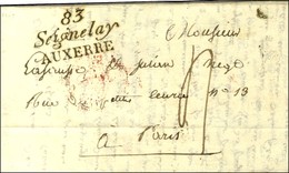 Cursive 83 / Seignelay / AUXERRE Sur Lettre Avec Texte Daté 1827. - SUP. - Andere & Zonder Classificatie