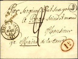 Cursive 83 / Sergines Càd T 15 PONT-S-YONNE (83) B Rur J Sur Lettre Avec Texte Daté De Grange Le Bocage. 1845. - SUP. - Other & Unclassified