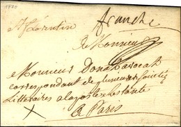 '' St Florentin '' (L N° 2) + '' Franche '' (L N° 3) Sur Lettre Avec Texte Daté 1770. - TB / SUP. - Andere & Zonder Classificatie