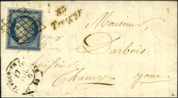 Grille / N° 4 Càd T 15 St SAUVEUR-EN-PUISAYE 83 Cursive 83 / Treigny. 1850. - TB / SUP. - R. - Other & Unclassified