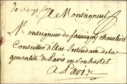 '' De Vezelay '' (L N° 1) Sur Lettre Avec Texte Daté 1745 Adressée En Franchise à Paris. - TB / SUP. - Other & Unclassified